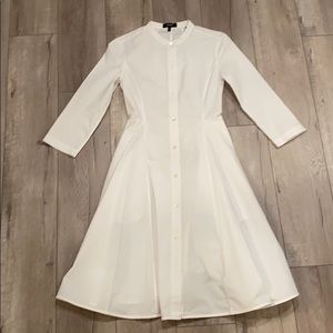 Theory cotton midi white dress size 0
